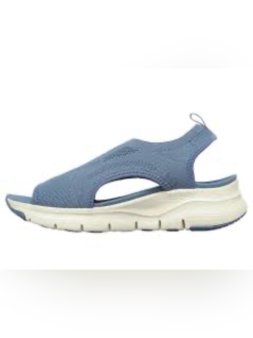 Women's Lightweight Knit Slingback Sandal in Dusty Blue - Picture 3 of 11